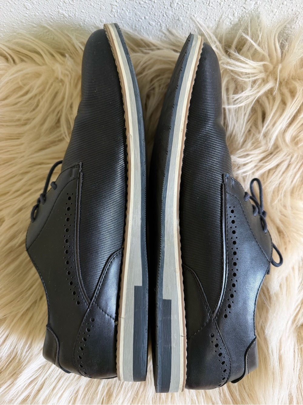 Freeman Marshall Black Oxford Dress Shoes Memory Foam Comfort Size 10W